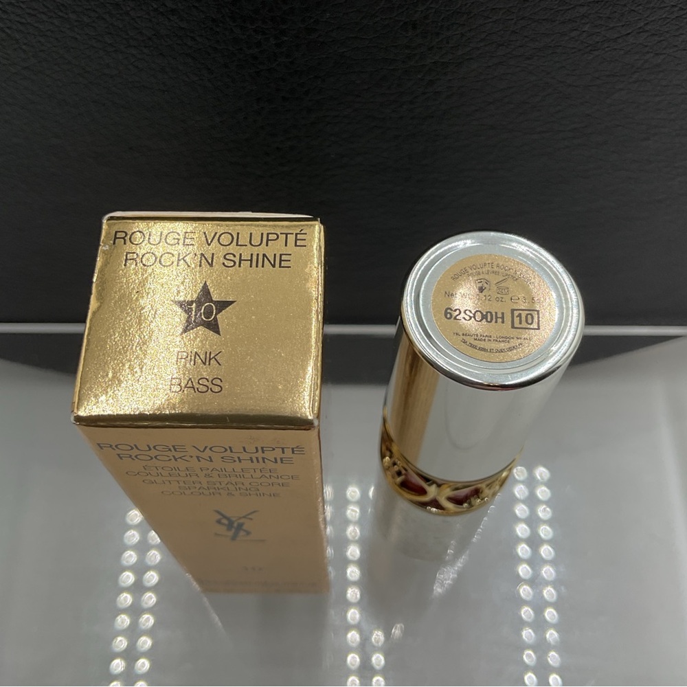Yves Saint Laurent Rouge Volupté Rock ‘N Shine Lipstick in 10 Pink Bass - BNIB - Picture 12 of 16